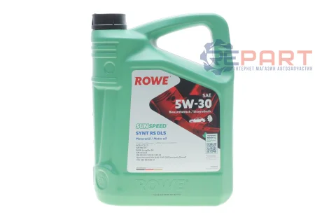 Олива 5W30 SUNSPEED SYNT RS DLS (5L) (MB 229.31/229.51/MB 229.52/BMW LL-04) (ACEA C2,C3/API SN/CF) ROWE 4920118-0050-99