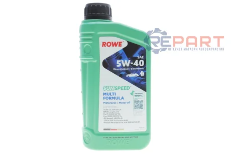 Олива 5W40 SUNSPEED MULTI FORMULA (1L) (MB 229.51/VW 505 00/505 01/BMW LL-04/RN0710/0700) ROWE 4920138-0010-99