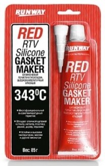 Силиконовый герметик высокотемпературный красный RUNWAY RW8500 (фото 1)