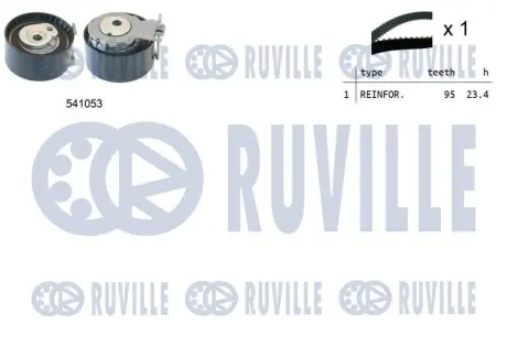 Комплект ГРМ Renault Kangoo 1.2 16V 01 RUVILLE 550119 Купити в Україні