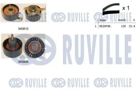 Комплект ГРМ Ford Transit Connet 1.8 16V 02-13 RUVILLE 550233 Купить в Украине