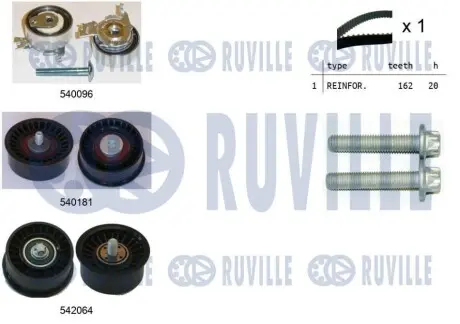 Комплект ГРМ Opel Combo 1.6 05 RUVILLE 550317 Купити в Україні