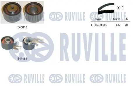 Комплект ГРМ Volvo C70/S60/S80/V60/V70/XC70/XC90 2.0-2.4D 01- (28x132z) RUVILLE 550326 Купити в Україні