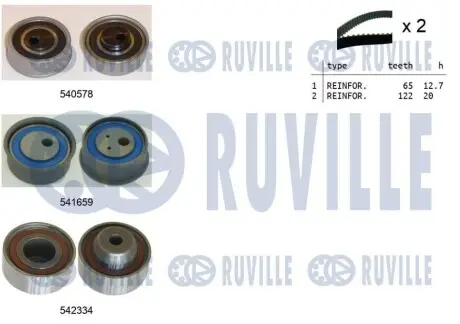 Комплект ГРМ Mitsubishi Galant/Outlander 2.4 03 RUVILLE 550425 Купити в Україні