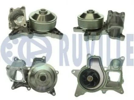 Помпа води BMW 5 (F10/F11)/7 (F01-04)/X5 (E70)/X6 (E71/E72) 2.0d-3.0d 09- (B/B) (6 лоп) (7 кан) M57/N57 RUVILLE 561542 Купити в Україні