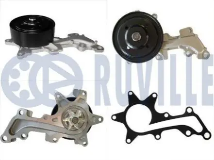 Помпа води Toyota Corolla/Auris/Yaris/Urban Cruiser 1.3/1.33 07- (R/B) (6 лоп) RUVILLE 561561 Купити в Україні