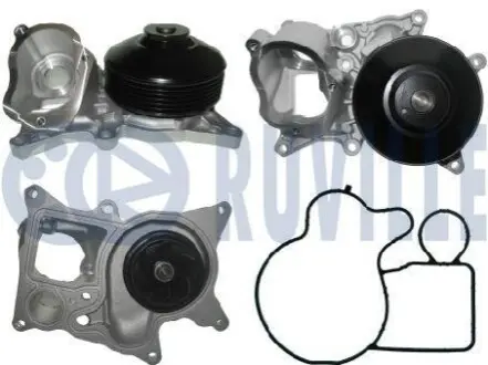 Помпа води BMW 3 (F30/F80/F34)/4 (F36/F33/F83)/5 (F10/F07/F11) 3.0D 10- (N57) (B/B)(6 лоп) RUVILLE 561580 Купити в Україні