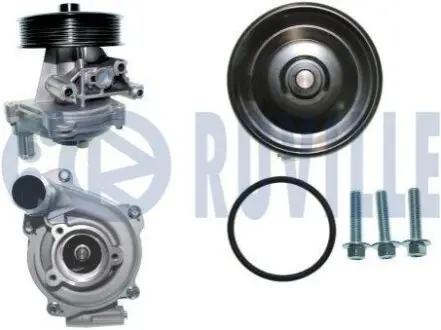 Помпа води Ford Transit/Ranger 2.2TDCi/RWD/Land Rover Defender 2.2Td4 11- (R/B)(7лоп)(7кан)(с корп.) RUVILLE 561643 Купити в Україні