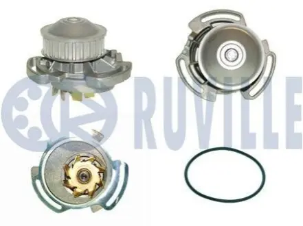 Помпа води Audi 50/80/VW Golf/Jetta/Passat/Polo 0.9-1.3 74-94 (B/B) (8 лоп) RUVILLE 56278P Купити в Україні
