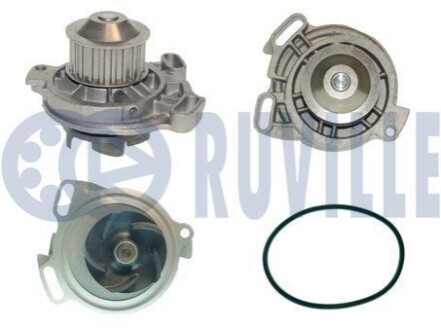 Помпа води Audi 100 2.0D/TD 78-91/VW LT 28-35/40-55 2.4D/TD/Volvo 740/760/940 2.4D/TD 79-96 RUVILLE 56380P