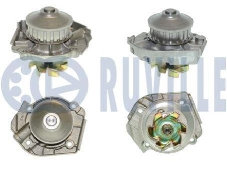 Помпа води Fiat Palio 1.2 96-/Panda 0.8-1.1 86-04/Punto 1.1-1.2 93-00/Tipo 1.1/Uno 1.0 86-93 (20z) RUVILLE 56467A