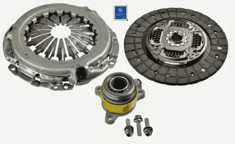 Комплект зчеплення з гідравлічним підшипником (225мм) SUBARU TREZIA TOYOTA AURIS, COROLLA, URBAN CRUISER, VERSO S, YARIS 1.4D 08.05 SACHS 3000990333