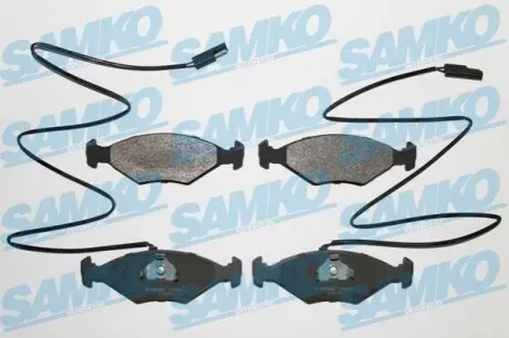 Гальмівні колодки, дискове гальмо (набір) SAMKO 5SP017