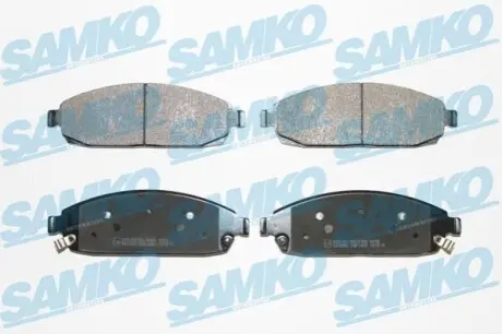 Колодки гальмівні (передні) Jeep Grand Cherokee III/IV 04-/Commander 05-10 (Akebono) SAMKO 5SP1403