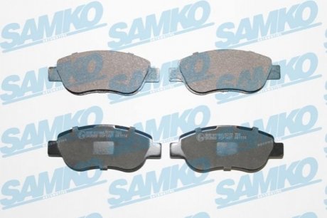 Гальмівні колодки, дискове гальмо (набір) SAMKO 5SP1491 (фото 1)