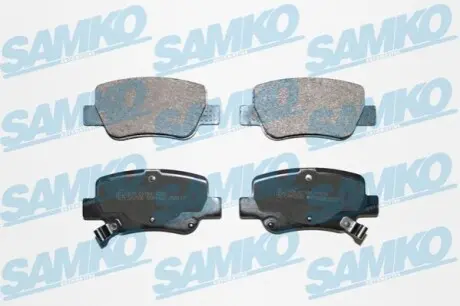 Колодки гальмівні (задні) Toyota Avensis 08-18 (з прижимною пластиною) SAMKO 5SP1522