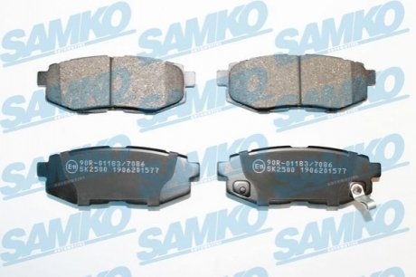 Гальмівні колодки, дискове гальмо (набір) SAMKO 5SP1577 (фото 1)