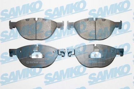 Гальмівні колодки, дискове гальмо (набір) SAMKO 5SP1582 (фото 1)