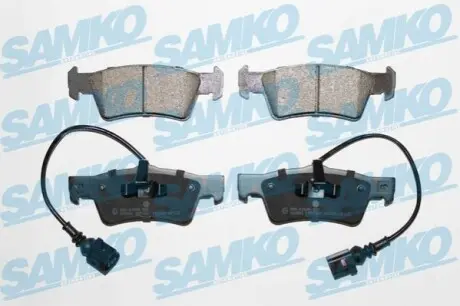 Колодки гальмівні (задні) VW T5 03- (Ate)/(з датчиком) (замінено на 0986494309) SAMKO 5SP1667