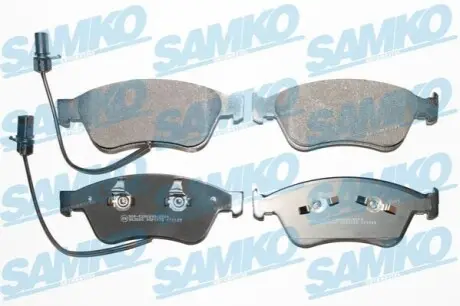 Колодки гальмівні (передні) VW Phaeton/ Audi A6/A8 04-16 (Ate-Teves) (з датчиком) SAMKO 5SP1772