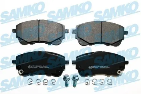 Колодки гальмівні (передні) Toyota Corolla 1.6VVTi/1.8VVTi Hybrid 19- (з аксесуарами) SAMKO 5SP2203