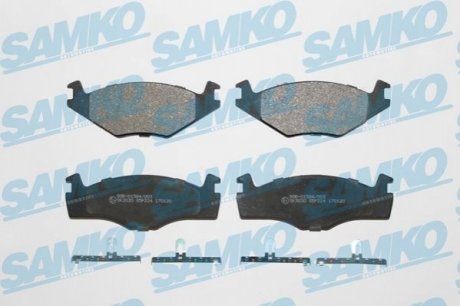 Гальмівні колодки, дискове гальмо (набір) SAMKO 5SP224 (фото 1)