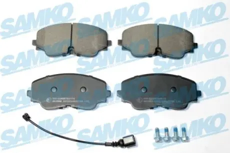 Колодки тормозные (передние) VW Golf VIII/Tiguan 20- (ZF) (+датчик) SAMKO 5SP2270A