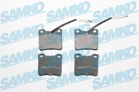 Колодки гальмівні (задні) Peugeot 406 96-04/605 89-11 (+датчики) SAMKO 5SP330