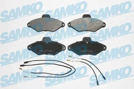 Гальмівні колодки, дискове гальмо (набір) SAMKO 5SP487