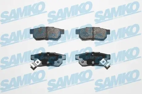 Колодки гальмівні (задні) Honda Civic V/VI 91-01/CRX II/Prelude III 87-92/Rover 93-05 SAMKO 5SP506