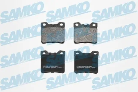Колодки гальмівні (задні) Peugeot 406 96-04/605 89-11 (+датчики) SAMKO 5SP622