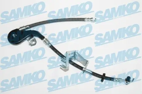 Шланг гальмівний (передній) Citroen C5/C6/Peugeot 407 04- (L) (L=750mm) SAMKO 6T48342