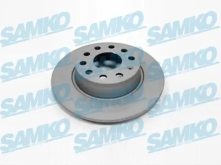 Диск гальмівний (задній) Audi A3/Skoda Octavia/VW Caddy 03-/Golf 08- (272x9.7)(з покр.)(повний) SAMKO A1038PR