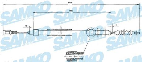 Трос зчеплення SAMKO C0095B