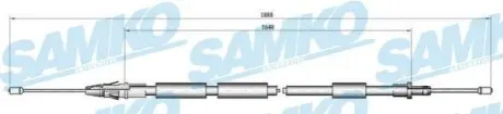 Трос ручного гальма.r. XSARA PICASSO /L 1860/1645 SAMKO C0106B