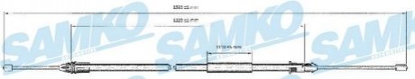 Трос ручного тормоза.r. SCENIC /L/ 1508/1205 tarcze SAMKO C0403B