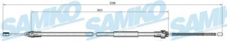 Трос ручного тормоза. CLIO II /L/ 1340/1000 bкbny SAMKO C0683B