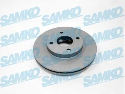 Диск гальмівний (передній) Ford Fiesta 00-08/Focus 98-04/Fusion 02-12 (258x22) (з покр.) (вент.) SAMKO F1621VR
