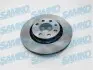 Диск гальмівний (передній) Opel Astra F/Kadett/Vectra 84-/Daewoo Lanos 97- (256x24)(з покр.)(вент.) SAMKO (O1171V) зображення 1
