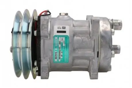 Компресор кондиціонера (R134a) DEUTZ FAHR 80, 90, 100, 110, 85, 4.80, 120, 115, 150, 105, 200, 6.00 MK1, 6.01, 6.15 MK1, 6.20 MK1, 160, 4.70, 6.05, 6.30 SAME 150 SANDEN SD7H158091