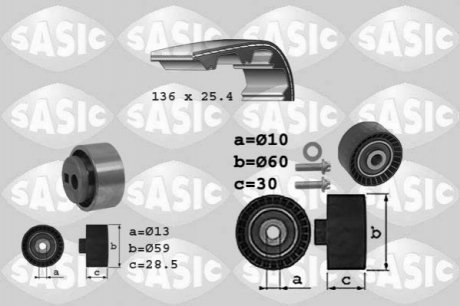 Ремень ГРМ (набор) SASIC 1750005