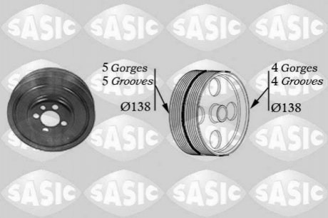 Шків колінчастого валу SASIC 2156001 (фото 1)
