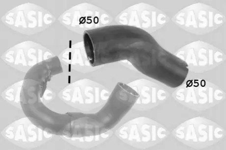 Патрубок інтеркулера (L) Fiat Doblo 1.6D/2.0D 10 SASIC 3336204