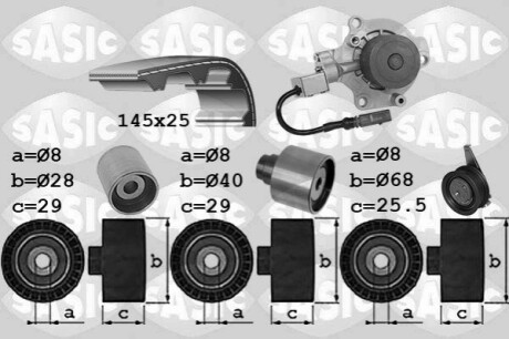 Комплект ГРМ + насос VW Caddy 2.0TDI 15-/Golf VII 1.6TDI/2.0TDI 12- заменен на 530 0650 32 SASIC 3906113 (фото 1)