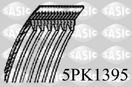 Ремень генератора Opel Astra/Insignia 1.4 09- SASIC 5PK1395 (фото 1)