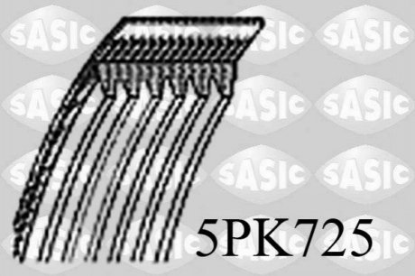 Ремінь клиновий SASIC 5PK725 (фото 1)