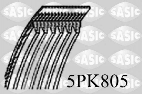 Ремінь генератора SASIC 5PK805 (фото 1)
