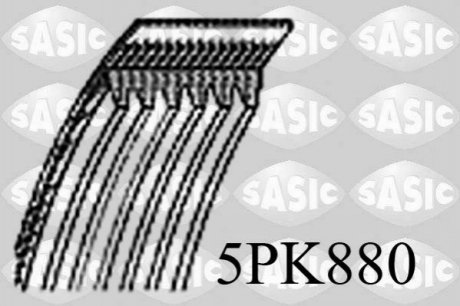 Ремень поликлиновый SASIC 5PK880 (фото 1)