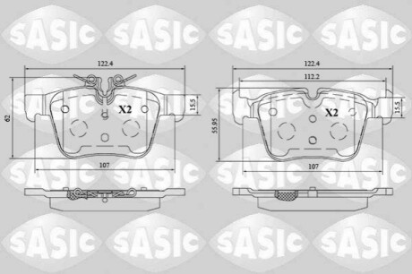 Тормозные колодки (задние) MB C-class (W205/A205/S205/C205) 14- (Teves) Q+ SASIC 6216193