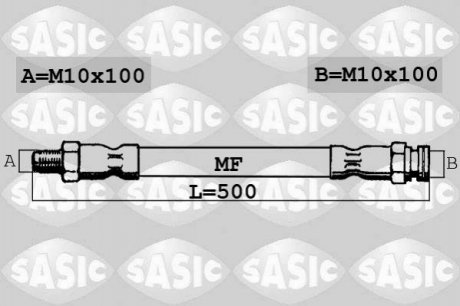 Шланг гальмівний - (4806F2) SASIC 6600017